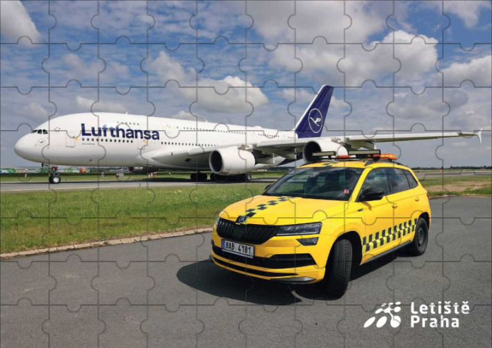 Puzzle 80 dílků - Vyberte variantu: Airbus A380 Lufthansa