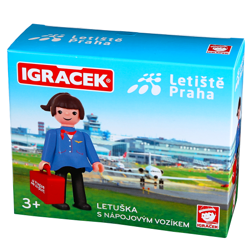 Igráček LETUŠKA S NÁPOJOVÝM VOZÍKEM